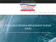 Tablet Screenshot of patriotglassrepair.com